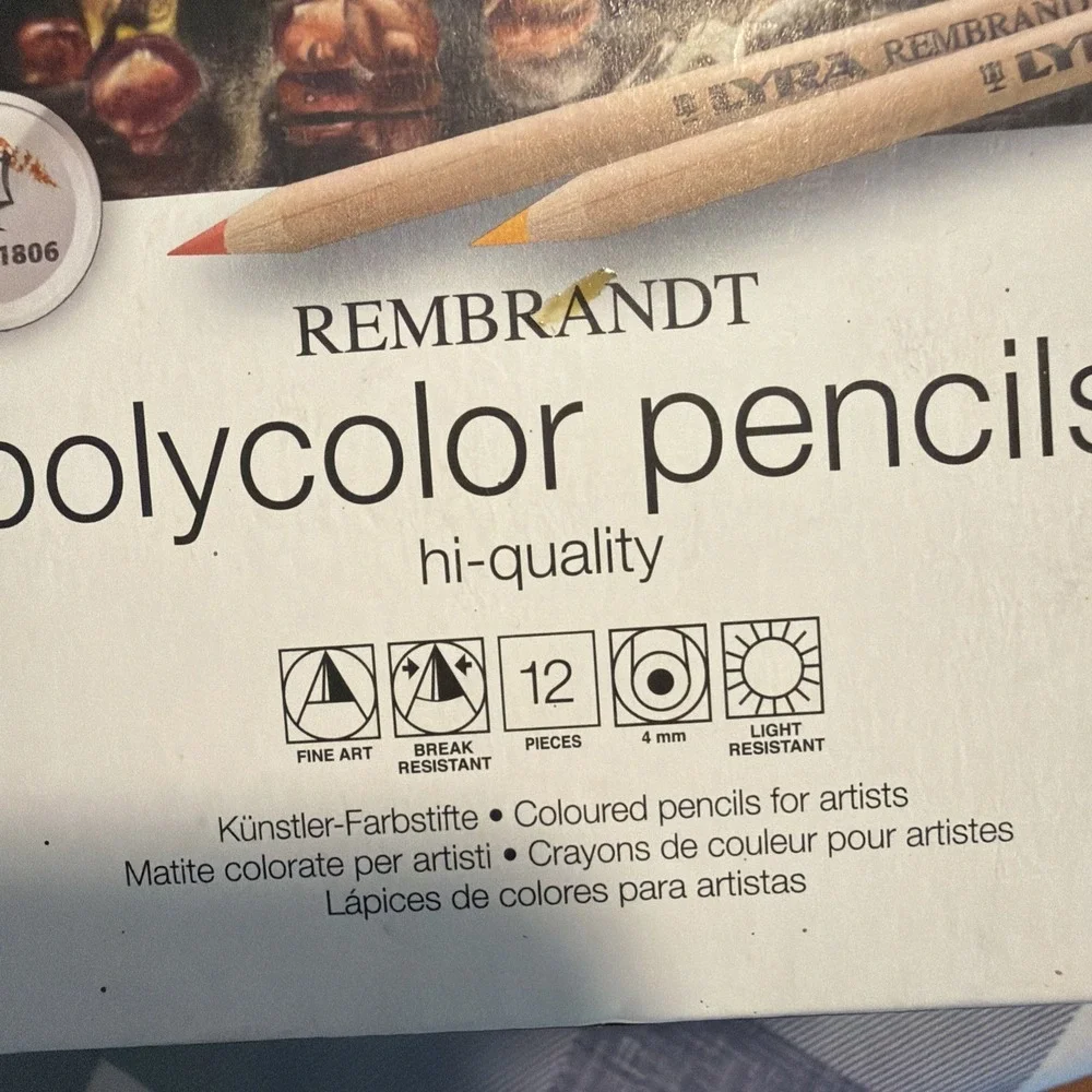 Lyra Rembrandt PolyColor Colored Pencils 12 Pack USED
